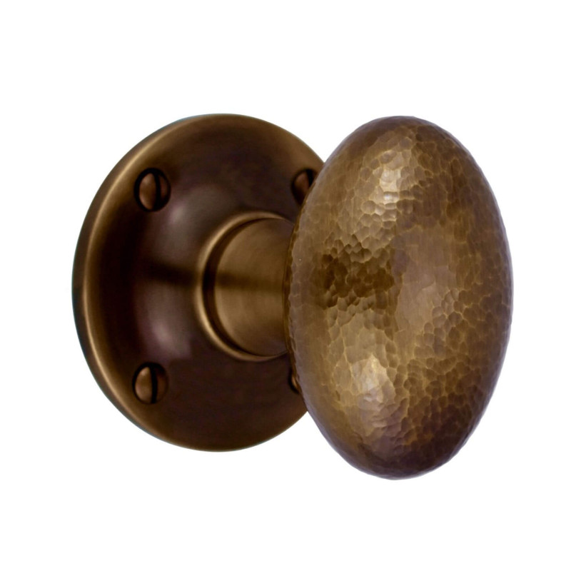 Hammered Oval Mortice Or Rim Knobs Period Door Knobs By Croft