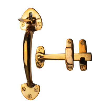 Brass Round Handle Thumblatch