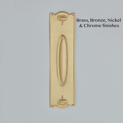 Decorative Pressed Finger Plate Satin Brass