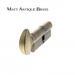 AGB 5 Pin Cylinder and Turn Matt Antique Brass