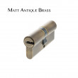 AGB 15 Pin Double Cylinder Matt Antique Brass