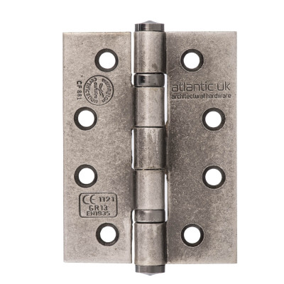 Distressed Silver Exterior Hinges