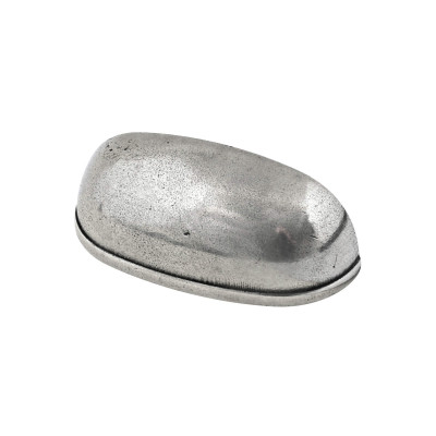 Pewter curved drawer pull