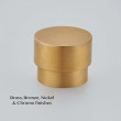 Round Cabinet knob in Smoked brass