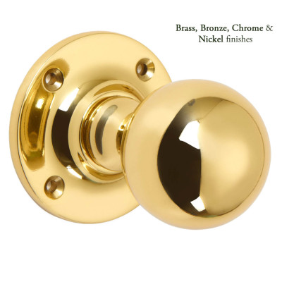 Large Brass Ball Door Knob