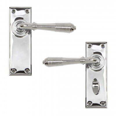 Polished Chrome Reeded Lever Handles
