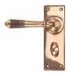 Polished Bronze Reeded Privacy Handles