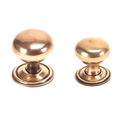Polished Bronze Mushroom Cabinet Knobs