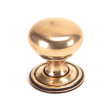 Small Polished Bronze Mushroom Cabinet Knob