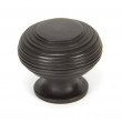 Large Aged Bronze Beehive Cabinet Knob