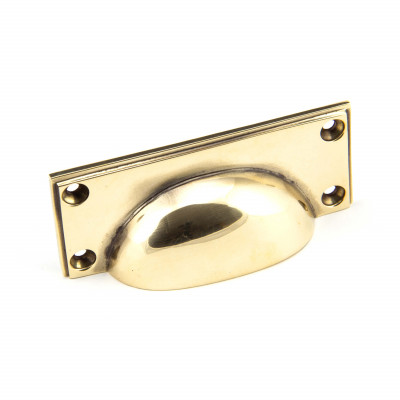 Aged Brass Deco Drawer Pull