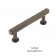 Small Dark Bronze Piccadilly Knurled Cabinet Handle