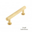 Small Satin Brass Piccadilly Knurled Cabinet Handle