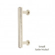 Small Satin Nickel Piccadilly Knurled Cabinet Handle