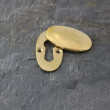 Polished Brass Period Oval Covered Escutcheon