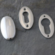 Polished Chrome Period Oval Escutcheons