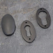 Aged Bronze Period Oval Escutcheons
