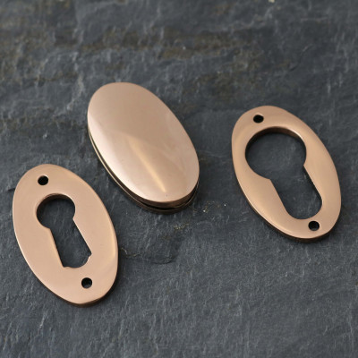 Polished Bronze Period Oval Escutcheons
