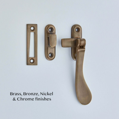 Spoon End Casement Fastener Aged Brass