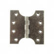 Solid Brass Parliament Hinges - Distressed Silver