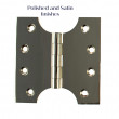 Solid Brass Parliament Hinges - Polished Nickel