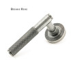 Pewter Brompton Lever on Beehive Rose