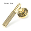 Aged Brass Brompton Lever on Beehive Rose