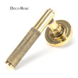 Aged Brass Brompton Lever on Deco Rose