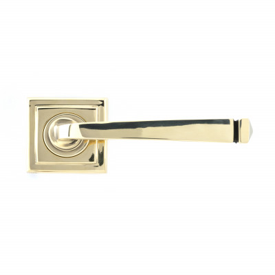 Aged Brass Avon Lever on Square Rose