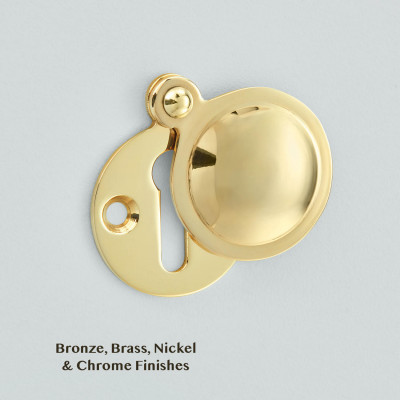 Plain Covered Escutcheon Polished Brass Unlacquered