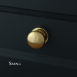 Small Henley Bun Knob - Unlacquered Brass