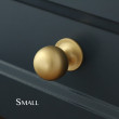 Small Henley Ball Knob - Satin Brass