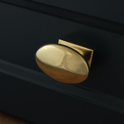 Monroe Cabinet Knob - Polished Brass