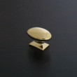 Brass Monroe Small Oval Cupboard Knob - PBUL