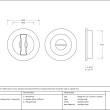 60mm Plain Round Privacy Set Drawing
