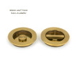 Aged Brass Plain Round Privacy Pull - 75mm