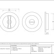 75mm Plain Round Privacy Set Drawing