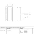Plain Rectangular Door Pull - 175mm - Drawing