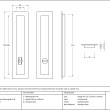 250mm Plain Rectangular Privacy Set Drawing