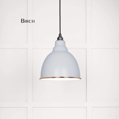Birch and White Gloss Brindley Pendant