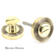 Aged Brass Round Beehive Bathroom Thumbturn Set
