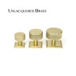 Unlacquered Brass Brompton Cupboard Knobs on Square