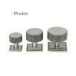 Pewter Brompton Cupboard Knobs on Square