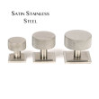 Satin Stainless Brompton Cupboard Knobs on Square