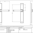 Avon Slimline Espag Latch Set - Steel Base - Drawing