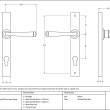 Avon Slimline Espag Lock Set - Steel Base - Drawing
