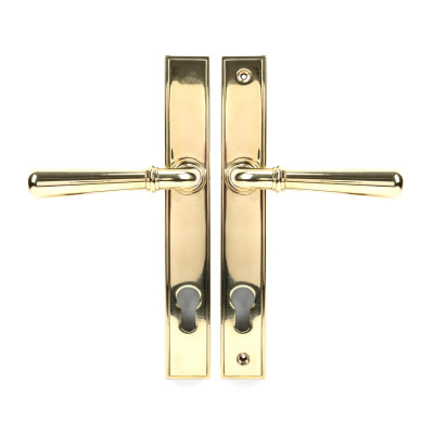 Polished Brass Newbury Slimline Espag Lock Set