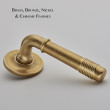 Crest Lever Handle on a Covered Rose