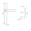 Garde Multipoint Lever on Arch Backplate Drawing