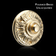 Adam Round Bell Push - Unlacquered Brass